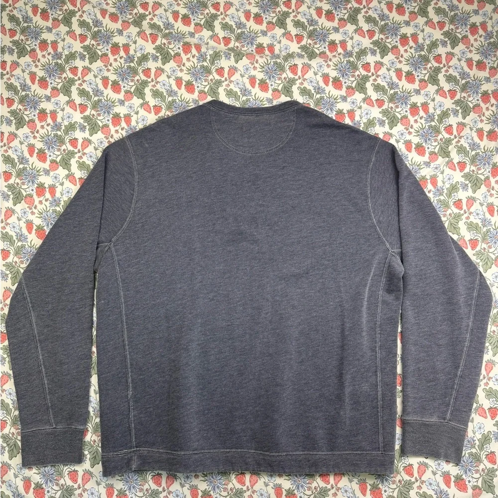 Abercrombie & Fitch Charcoal Gray Henley Sweater with Cream Lining